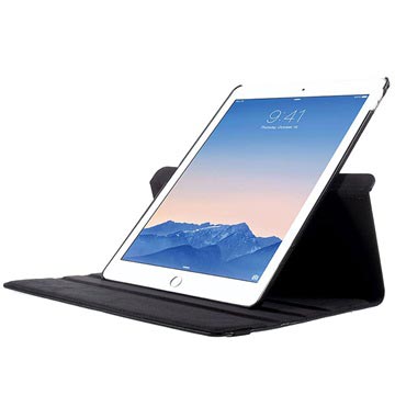 Étui iPad Pro 12.9 2017 Rotatif Polyvalent avec Sangle Élastique - Noir