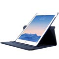 Étui iPad Pro 12.9 2017 Rotatif Polyvalent avec Sangle Élastique - Bleu Foncé