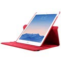 Étui iPad Pro 12.9 2017 Rotatif Polyvalent avec Sangle Élastique - Rouge